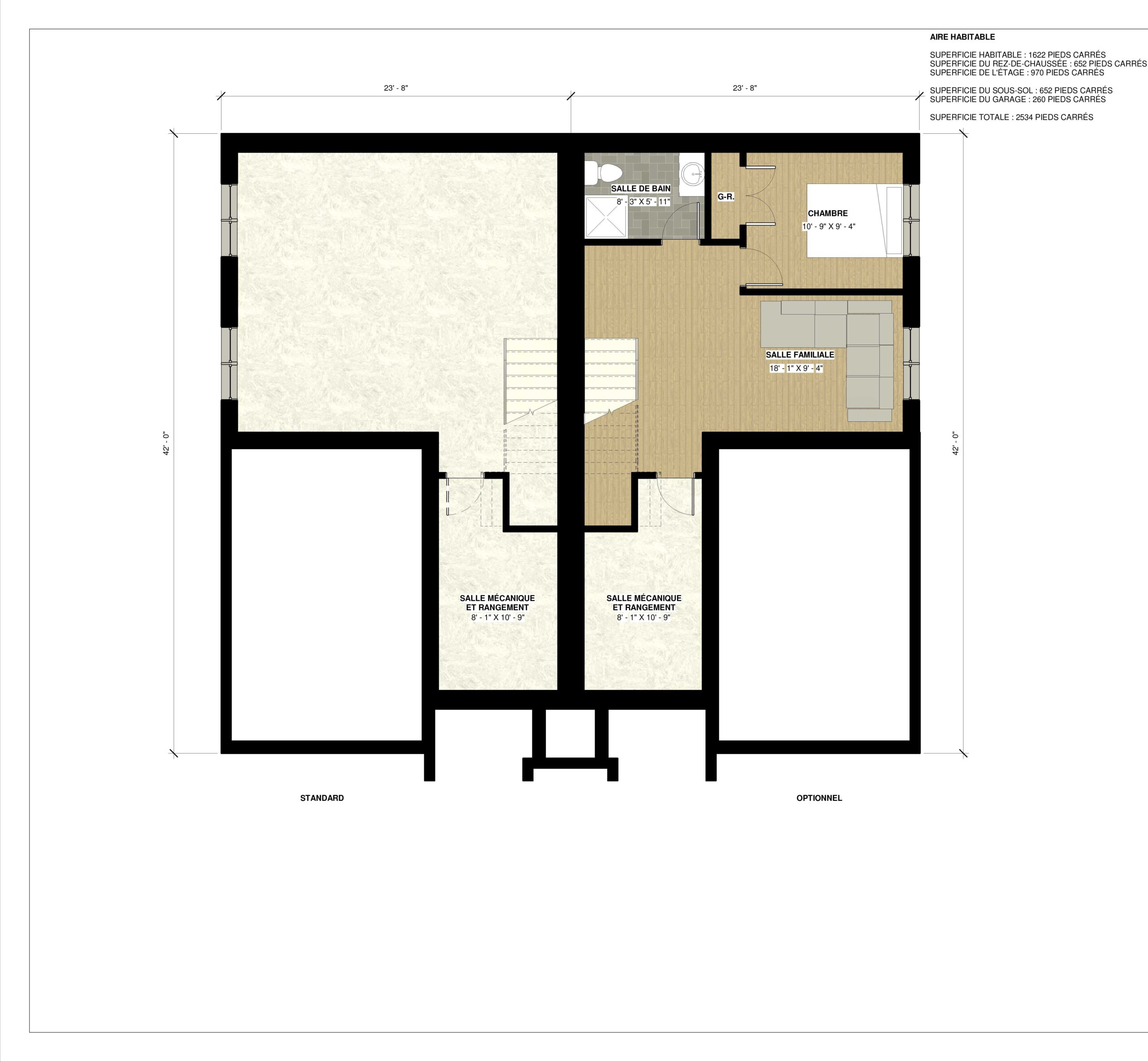 plan maison pepin modele DUO 3